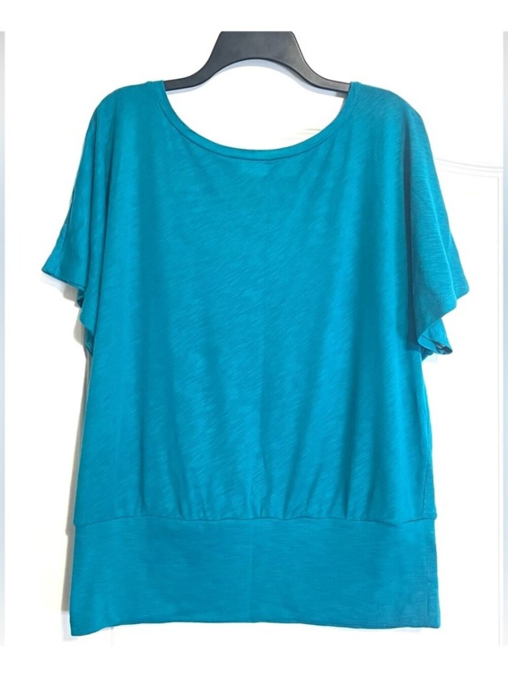 Teal Dolman Short Sleeve Women’s Top